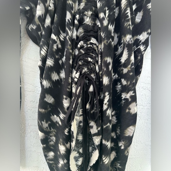 Witchery Leopard Dress Medium Animal Cotton Mini Long Sleeve - Picture 4 of 10